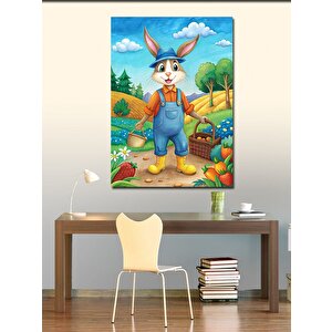 Kanvas Tablo Bahçivan Tavşan 100x140 cm