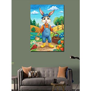 Kanvas Tablo Bahçivan Tavşan 100x140 cm