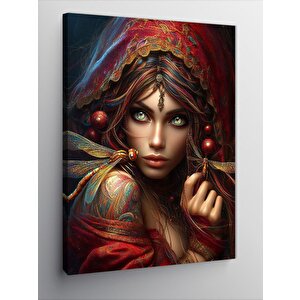 Kanvas Tablo Kırmızı Kapşonlu Kız 50x70 cm