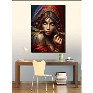 Kanvas Tablo Kırmızı Kapşonlu Kız 50x70 cm