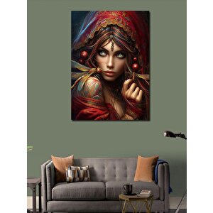 Kanvas Tablo Kırmızı Kapşonlu Kız 50x70 cm
