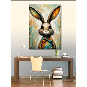 Kanvas Tablo Papyonlu Tavşan 70x100 cm