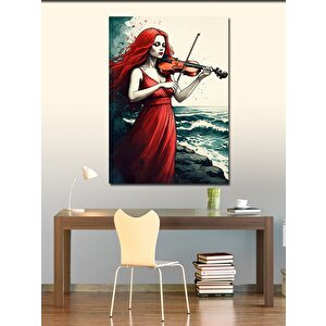 Kanvas Tablo Keman Çalan Kadın 50x70 cm