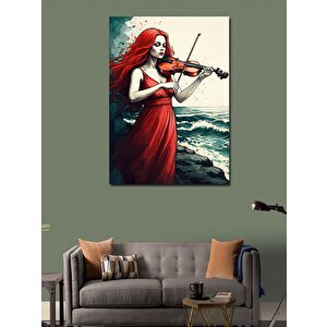Kanvas Tablo Keman Çalan Kadın 50x70 cm