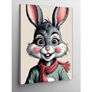 Kanvas Tablo Sevimli Tavşan Karakteri 70x100 cm