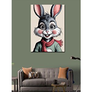 Kanvas Tablo Sevimli Tavşan Karakteri 70x100 cm