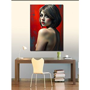 Kanvas Tablo Kırmızı Kadın 50x70 cm