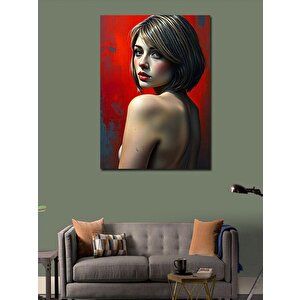 Kanvas Tablo Kırmızı Kadın 50x70 cm