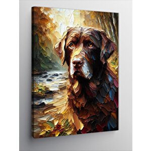 Kanvas Tablo Kahverengi Av Köpeği 100x140 cm