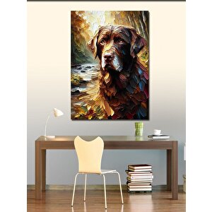 Kanvas Tablo Kahverengi Av Köpeği 100x140 cm