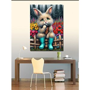 Kanvas Tablo Çizmeli Tavşan 70x100 cm
