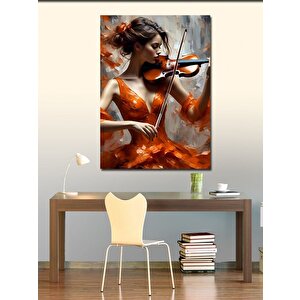 Kanvas Tablo Keman Çalan Kadın 100x140 cm