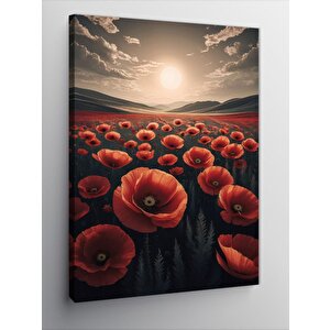 Kanvas Tablo Gelincik Çiçeği Tarlası 70x100 cm