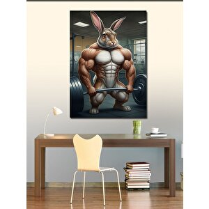 Kanvas Tablo Kaslı Tavşan 50x70 cm