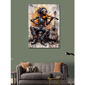 Kanvas Tablo Keman Çalan Kadın 70x100 cm