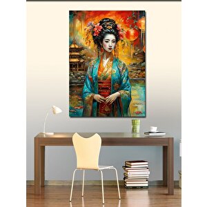 Kanvas Tablo Geleneksel Japon Kadın 70x100 cm