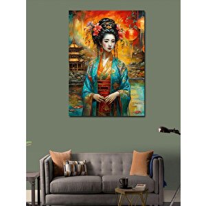 Kanvas Tablo Geleneksel Japon Kadın 70x100 cm