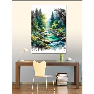Kanvas Tablo Orman Akarsuyu 70x100 cm