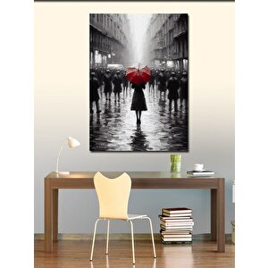 Kanvas Tablo Kırmızı Şemsiye 70x100 cm