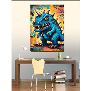 Kanvas Tablo Canavar Dinozor 50x70 cm