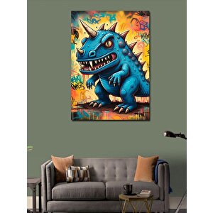 Kanvas Tablo Canavar Dinozor 50x70 cm