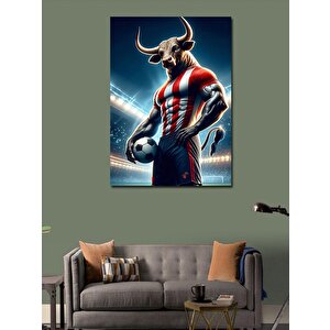 Kanvas Tablo Futbolcu Boğa 50x70 cm