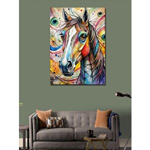 Kanvas Tablo Desenler Ve At 70x100 cm