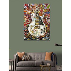 Kanvas Tablo Les Paul Elektro Gitar 70x100 cm