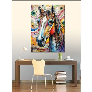 Kanvas Tablo Desenler Ve At 50x70 cm