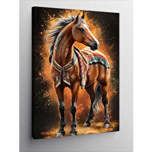 Kanvas Tablo Kahverengi At 70x100 cm