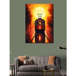 Kanvas Tablo Kırmızı Tramvay 70x100 cm