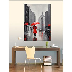 Kanvas Tablo Kırmızı Şemsiye 50x70 cm
