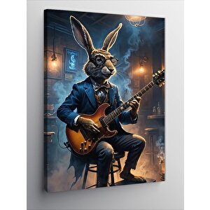Kanvas Tablo Gitar Tavşanı 70x100 cm