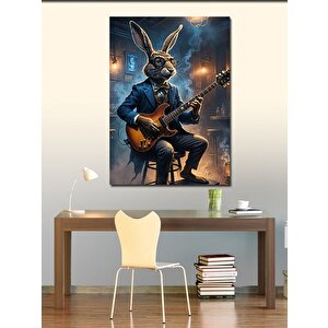Kanvas Tablo Gitar Tavşanı 70x100 cm