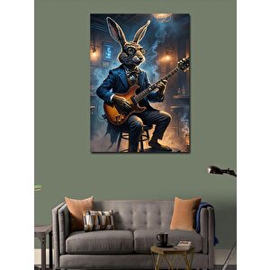 Kanvas Tablo Gitar Tavşanı 70x100 cm