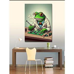 Kanvas Tablo Gözlüklü Kurbağa 70x100 cm