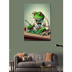 Kanvas Tablo Gözlüklü Kurbağa 70x100 cm