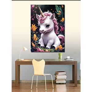 Kanvas Tablo Tek Boynuzlu At Unicorn 70x100 cm