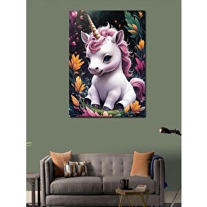 Kanvas Tablo Tek Boynuzlu At Unicorn 70x100 cm