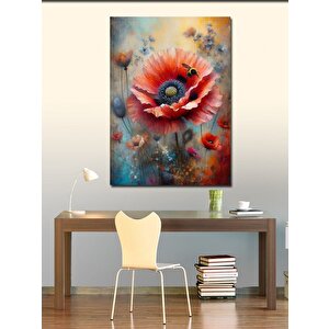 Kanvas Tablo Kırmızı Gelincik Çiçeği 50x70 cm