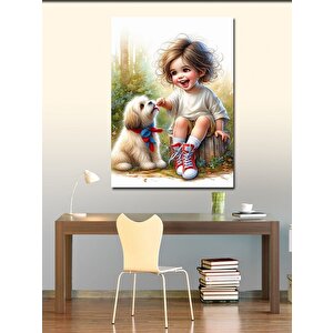 Kanvas Tablo Sonbahar Ve Kalabak Kanatlı Kadın 50x70 cm