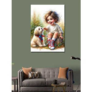 Kanvas Tablo Sonbahar Ve Kalabak Kanatlı Kadın 50x70 cm