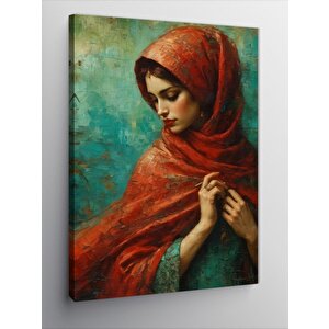 Kanvas Tablo Kırmızı Pelerin 100x140 cm