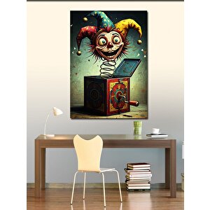 Kanvas Tablo Kutu Palyaço 70x100 cm