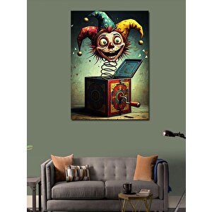 Kanvas Tablo Kutu Palyaço 70x100 cm