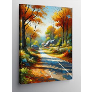 Kanvas Tablo Sonbahar Yolu 100x140 cm