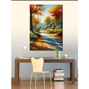 Kanvas Tablo Sonbahar Yolu 100x140 cm