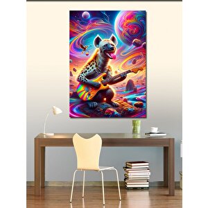 Kanvas Tablo Gitar Takılan Sırtlan 100x140 cm