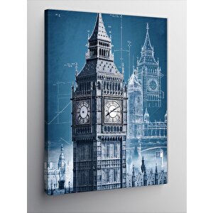 Kanvas Tablo Big Ben Saat Kulesi 100x140 cm