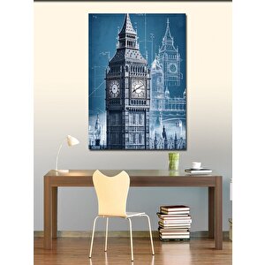 Kanvas Tablo Big Ben Saat Kulesi 100x140 cm